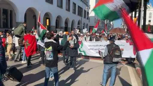 Fas’ta Filistin’e destek protestosu