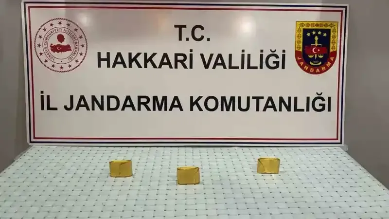 Hakkari’de 3 kilo altın ele geçirildi