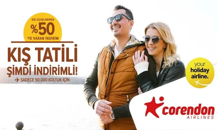 Corendon Airlines’tan kış uçuşlarında yüzde 50 indirim