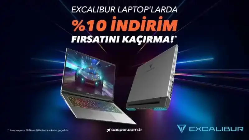 Excalibur gaming laptoplarda Nisan ayına özel indirim fırsatı