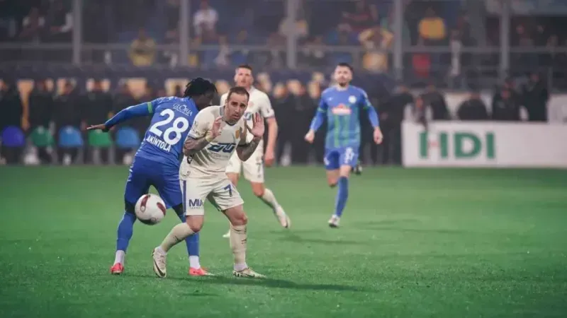 Çaykur Rizespor evinde MKE Ankaragücü ile 2-2 berabere kaldı