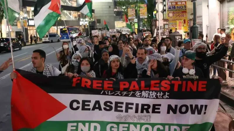 Japonya’da Filistin’e destek için “İntifada Yürüyüşü”