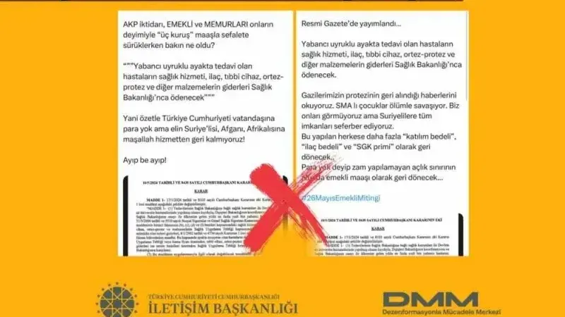 DMM, "Yabancı uyruklu hastaların sağlık giderleri bakanlık tarafından ödenecek" iddiasını yalanladı