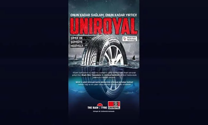Yağmur lastiğinin mucidi Uniroyal’den yağmura meydan okuyan kampanya