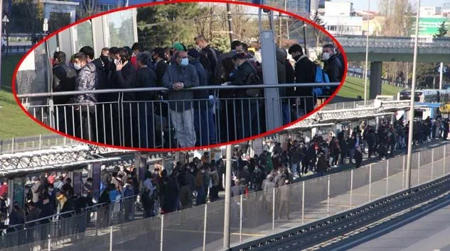 Metrobüs kaza yaptı, sosyal mesafe unutuldu