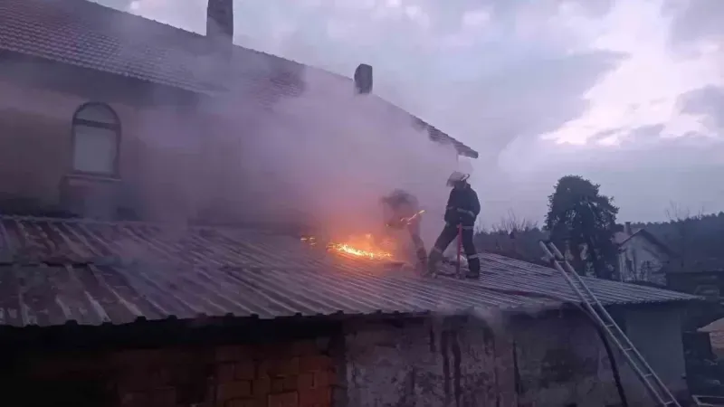 Fırın deposu alevlere teslim oldu