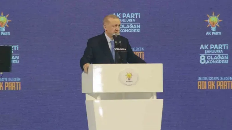 Cumhurbaşkanı Erdoğan: "Gaziantep-Şanlıurfa tren hattının yapımına bu yıl içinde başlamayı planlıyoruz"