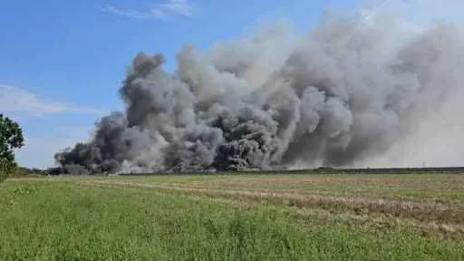 Hırvatistan'da plastik depolama alanında yangın