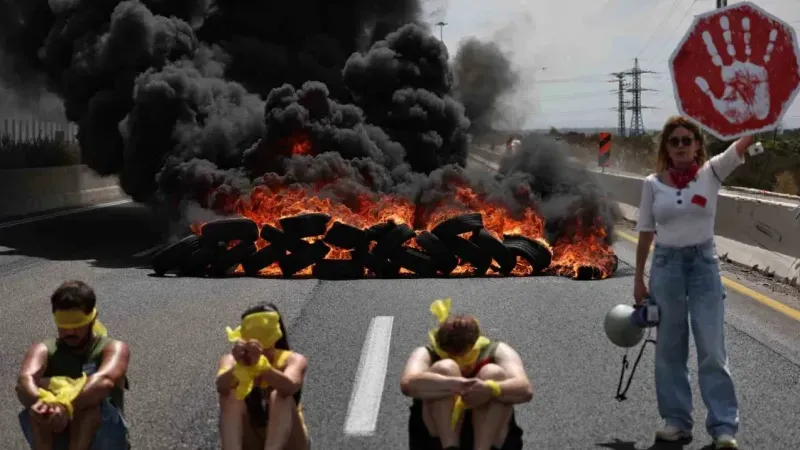 İsrail genelinde "ateşkes" protestosu: Otoyollar kapatıldı