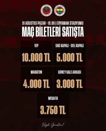 Gençlerbirliği, Fenerbahçe maçının biletlerini 10 kat pahalı satıyor