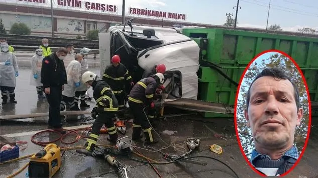 Devrilen çöp kamyonunda Tahsin Atalar hayatını kaybetti