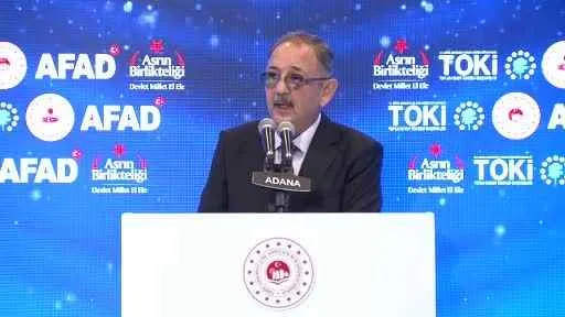 Bakan Özhaseki: “Biz 75 bin konuttan bahsediyoruz, muhalefet 25 konut teslim edemediniz diyor”