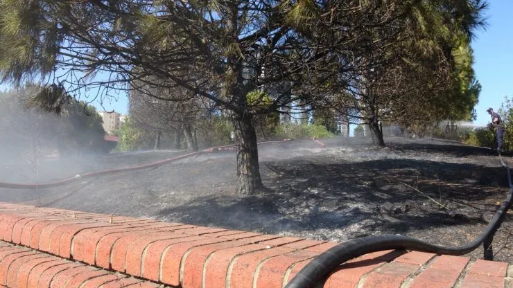 Pendik’te yangını söndürmek için pazarcılar seferber oldu