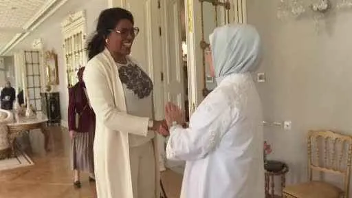 Emine Erdoğan, Malcolm X'in kızı İlyasa Şahbaz ile görüştü
