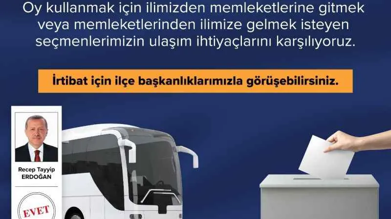 Seçmenlere ücretsiz ulaşım desteği
