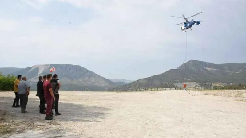Bilecik'in ilk yangın söndürme helikopteri göreve başladı