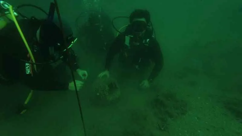 Deniz polisi Yalova açıklarında batık gemi buldu