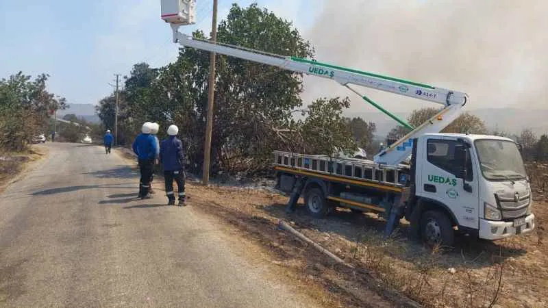 UEDAŞ'tan yangın bölgesi için seferberlik