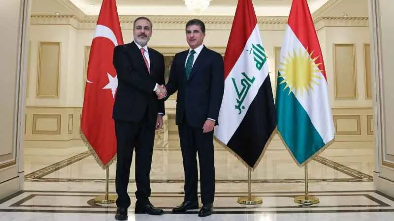 Bakan Fidan, IKBY Başkanı Neçirvan Barzani ile görüştü