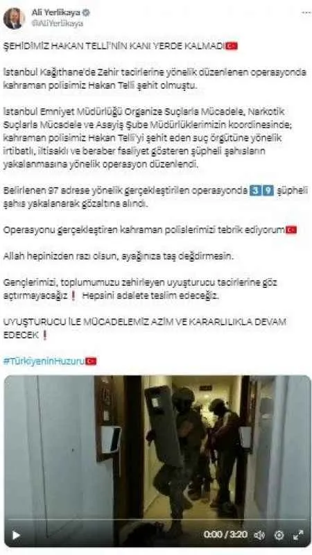 Bakan Yerlikaya: "Hepsini adalete teslim edeceğiz"