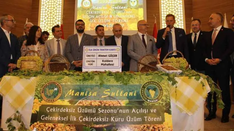 Sezonun ilk kuru üzümü bin 250 TL'den alındı