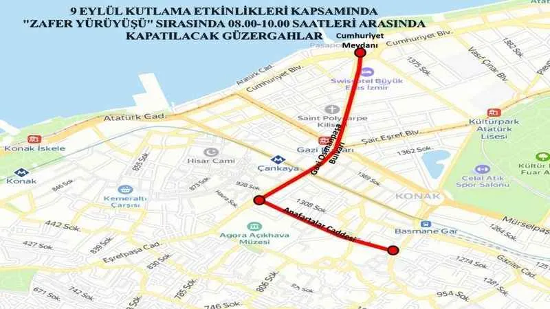İzmir’de bazı yollar geçici olarak trafiğe kapatılacak