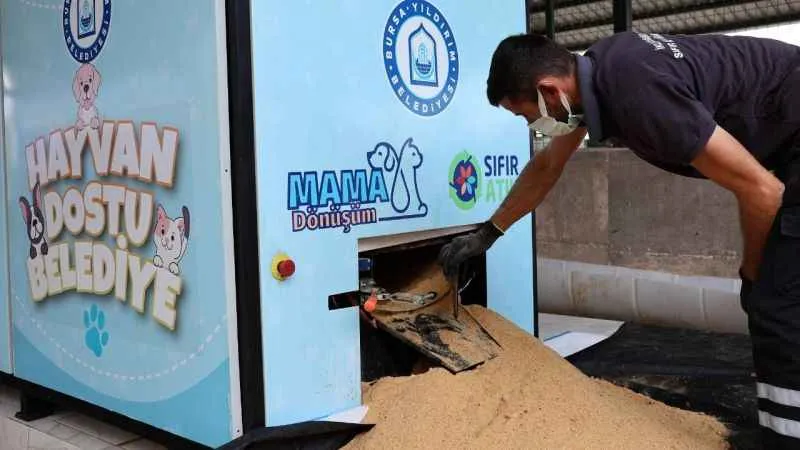 Yıldırım'da atık gıdalar mamaya dönüşüyor