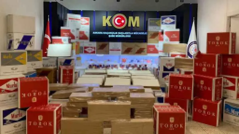 Ankara’da 1 milyon 429 bin 200 liralık kaçak ürün ele geçirildi