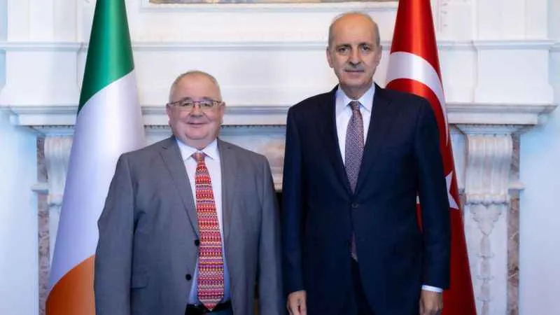 TBMM Başkanı Kurtulmuş, İrlanda Parlamentosu Temsilciler Meclisi Başkanı O Fearghail ile görüştü