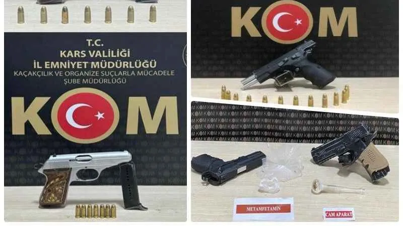 Kars’ta 9 silah ele geçirildi