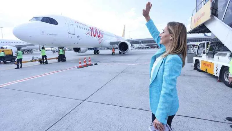 Pegasus’un 100. uçağı ‘Cumhuriyet’in ilk rotası Ankara oldu
