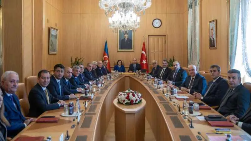 TBMM Başkanı Kurtulmuş, Azerbaycan Milli Meclis Başkanı Gafarova ile bir araya geldi