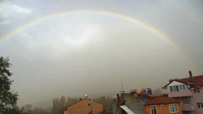 Kütahya Hisarcık’ta gökkuşağı