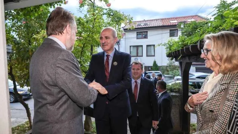 TBMM Başkanı Kurtulmuş, SDA Genel Başkanı İzetbegoviç ile bir araya geldi