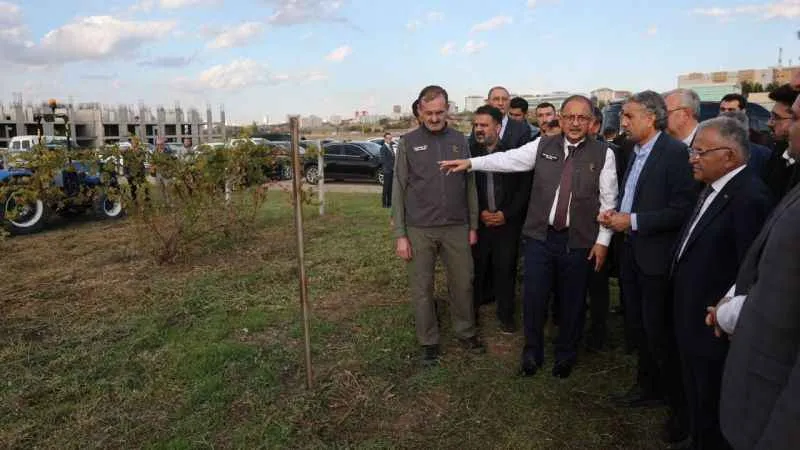 Bakan Özhaseki, ahlat ve alıç ağaçlarına aşılama yaptı
