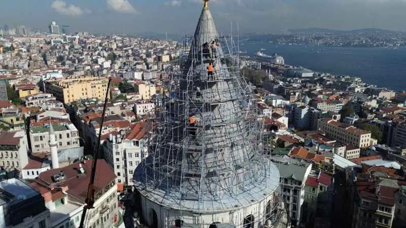 Galata Kulesi’nde külah restorasyonu
