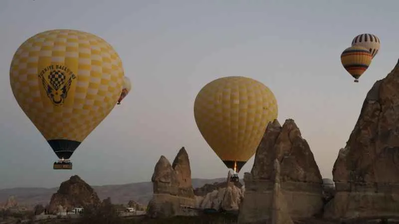 550 bin turist Kapadokya’yı havadan izledi