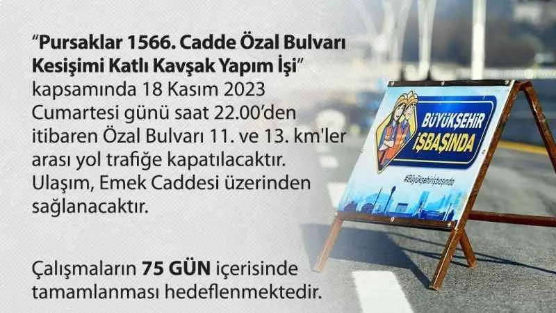Ankara Büyükşehir Belediyesi'nden katlı kavşak inşaatı
