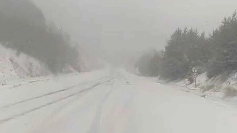 Geminbeli geçidinde kış mesaisi başladı, sürücüler zor anlar yaşadı
