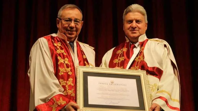 Trakya Üniversitesi'nden eski Makedonya Cumhurbaşkanı İvanov'a "fahri doktora" ünvanı