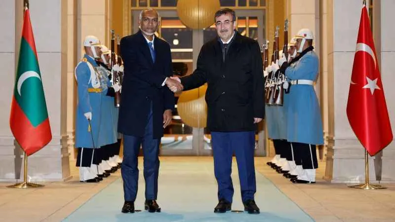 Cumhurbaşkanı Yardımcısı Yılmaz, Maldivler Cumhurbaşkanı Muizzu ile görüştü