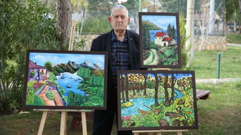 Yaşlılar resim sergisi açtı, büyük ilgi gördü