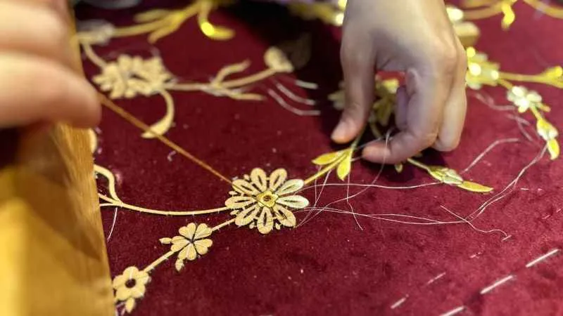 Mihrimah Sultan'ın puşidesi Samsun'da işleniyor