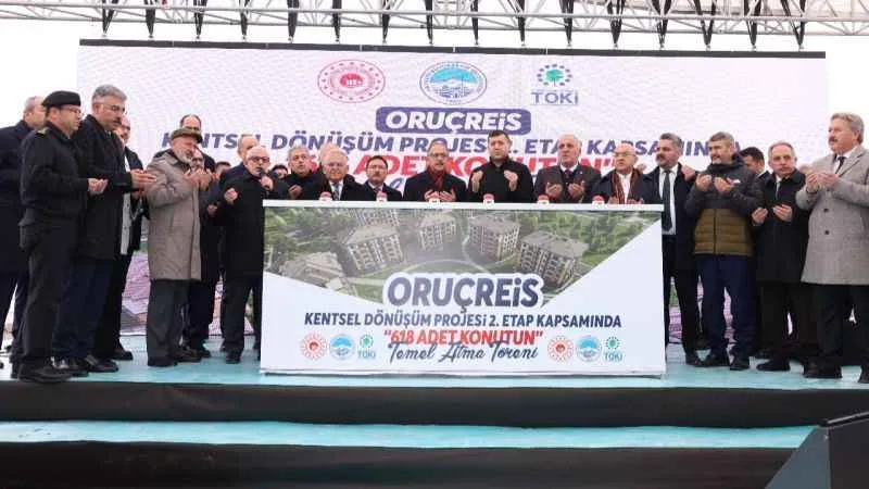 Kayseri Büyükşehir, Oruçreis'i dönüştürüyor: 618 konutun temeli atıldı