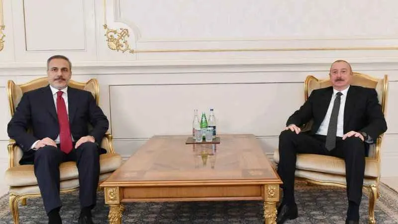 Dışişleri Bakanı Fidan, Azerbaycan Cumhurbaşkanı Aliyev ile görüştü