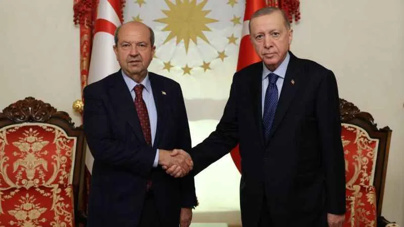 Cumhurbaşkanı Erdoğan, KKTC Cumhurbaşkanı Tatar ile görüştü