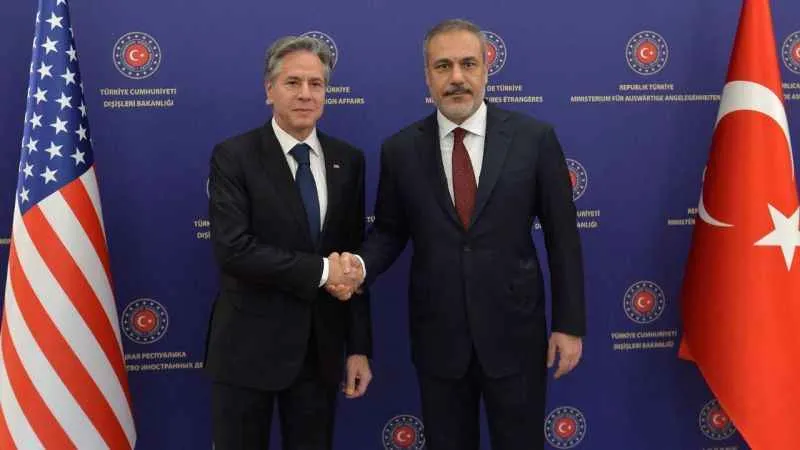 Dışişleri Bakanı Fidan, ABD’li mevkidaşı Blinken ile İsrail-Filistin çatışmasını ele aldı