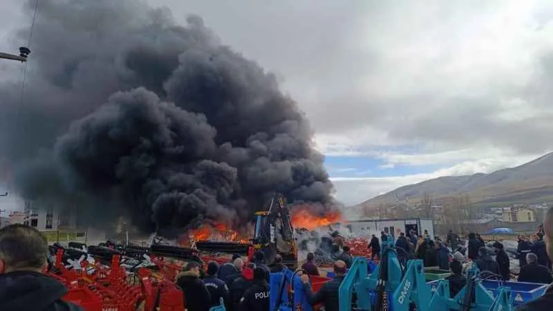 Sivas’ta bir iş yerinde korkutan yangın