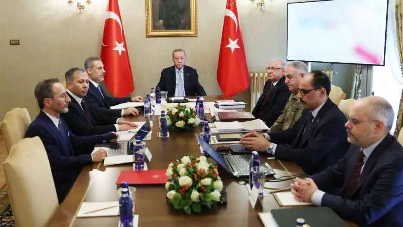 Cumhurbaşkanı Erdoğan başkanlığında güvenlik toplantısı başladı