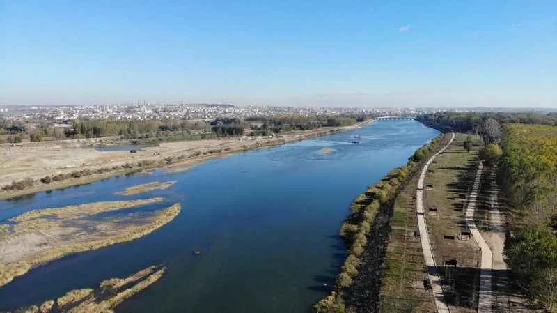 Meriç Nehri'nde su seviyesi azaldı